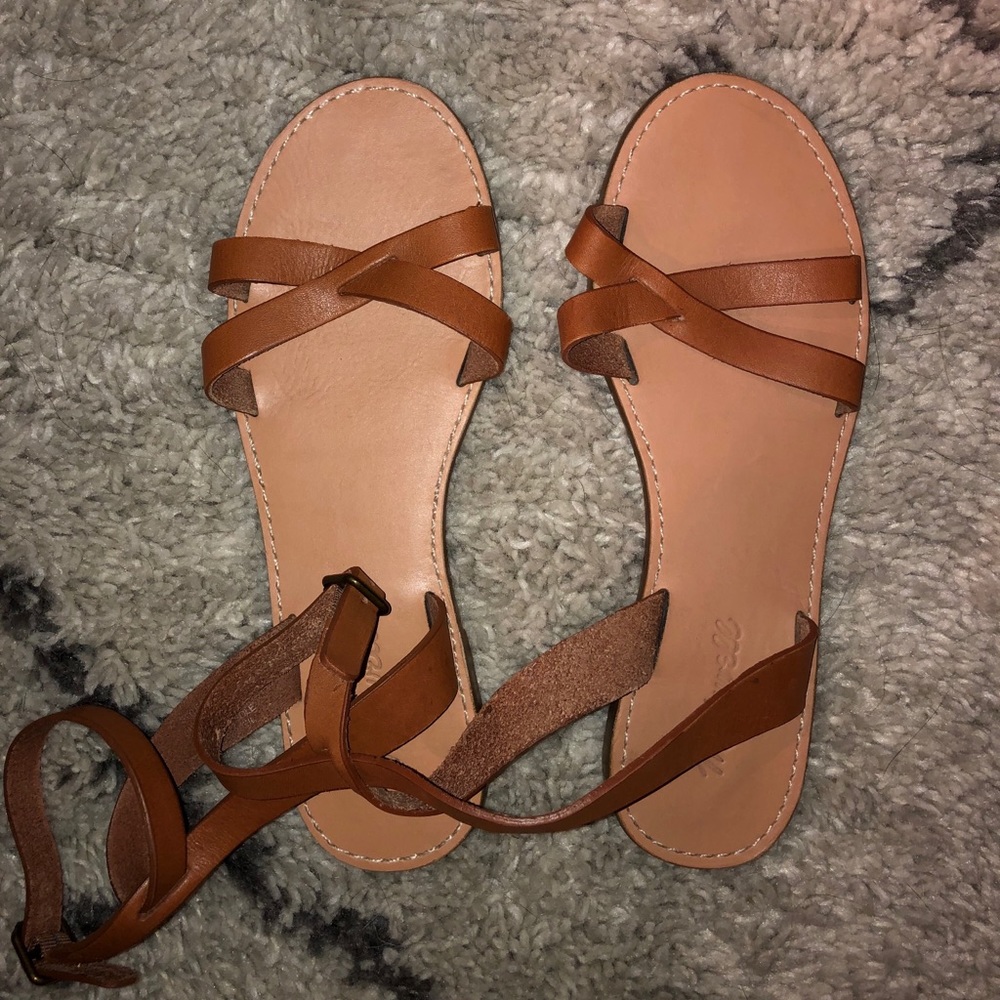 Madewell Boardwalk ankle strap sandals